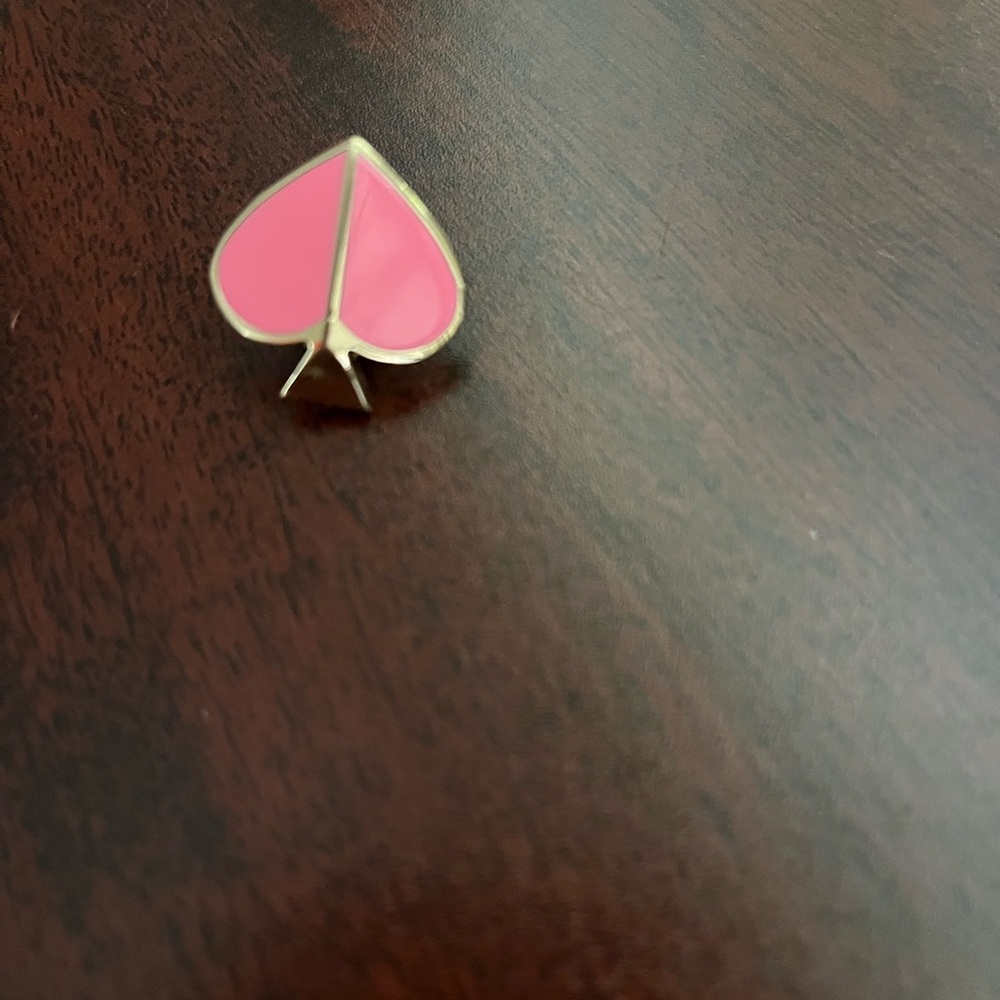 Rare Kate Spade Gold and Pink spade Shaped Women's Brooch